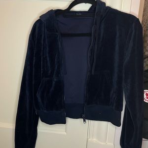 Velour navy  brandy Melville hoodie